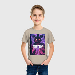 Футболка хлопковая детская Freddy - мишка Фредди, цвет: миндальный — фото 2