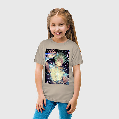 Детская футболка Сэнку Исигами / Миндальный – фото 4