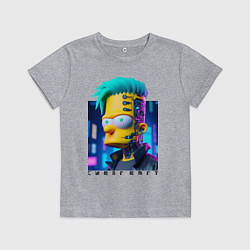 Детская футболка Кибер Барт - нейросеть фантазия