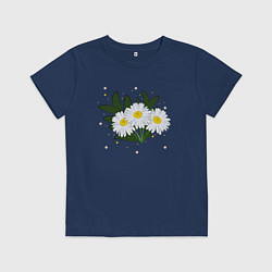 Детская футболка Ромашка белая