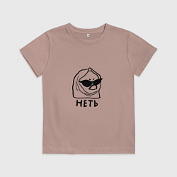 Детская футболка Мемная сердитая уточка в полотенце и очках неть