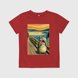 Детская футболка Тоторо кричит - мем нейросеть