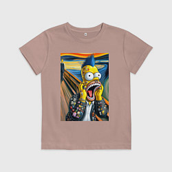 Детская футболка Гомер Симпсон кричит - мем нейросеть