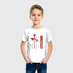 Футболка хлопковая детская Depeche Mode - Roses violator, цвет: белый — фото 2