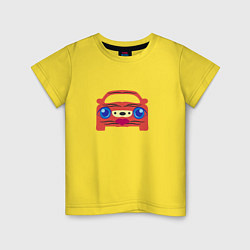 Футболка хлопковая детская Машина тигрица, цвет: желтый