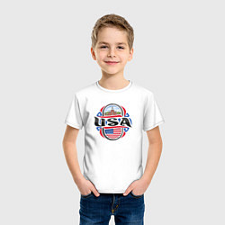 Футболка хлопковая детская Style USA, цвет: белый — фото 2