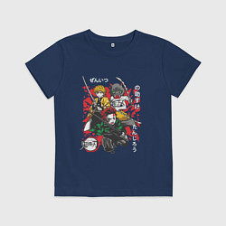 Детская футболка Тандзиро Зеницу Инозука Клинок рассекающий демонов