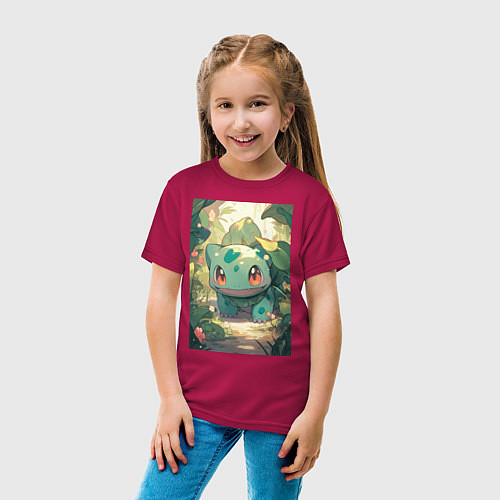 Детская футболка Покемон Бульбазавр / Маджента – фото 4