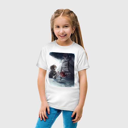 Детская футболка Безработный Рудеус Грейрат / Белый – фото 4