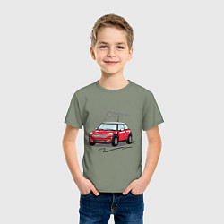 Футболка хлопковая детская Mini Cooper, цвет: авокадо — фото 2