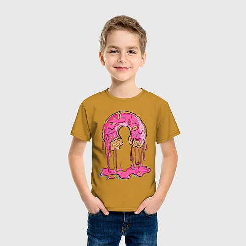 Детская футболка Пончик / Горчичный – фото 3