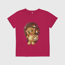 Детская футболка Красивый добрый ежик