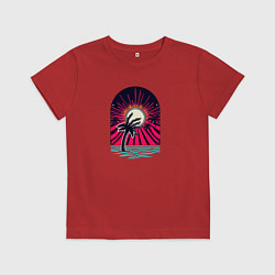 Детская футболка Ретро пальма с рукой зомби