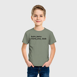 Футболка хлопковая детская Utm term moms and dads, цвет: авокадо — фото 2