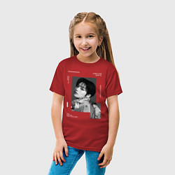 Футболка хлопковая детская Stray kids IN, цвет: красный — фото 2