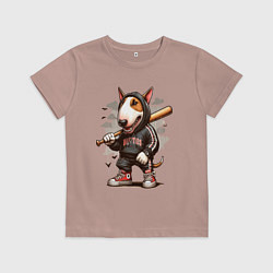 Детская футболка Bully with a baseball bat - ai art fantasy
