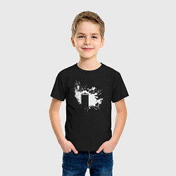 Футболка хлопковая детская Tardis splash, цвет: черный — фото 2