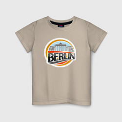 Футболка хлопковая детская Berlin, цвет: миндальный