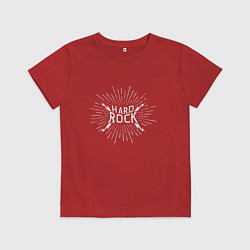 Футболка хлопковая детская Хард рок, цвет: красный