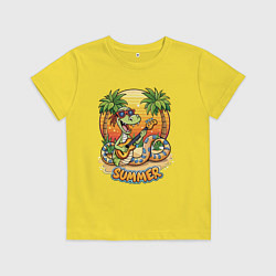 Детская футболка Змея на летнем вайбе