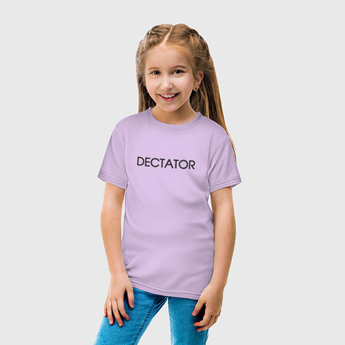 Детская футболка Диктатор - dictator / Лаванда – фото 4
