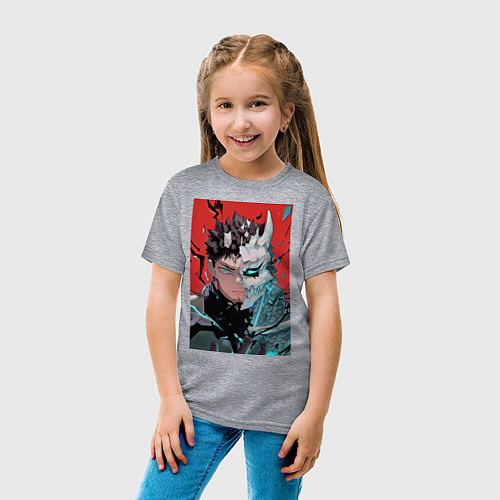 Детская футболка Кайдзю номер восемь Кафка Хибино силы обороны / Меланж – фото 4