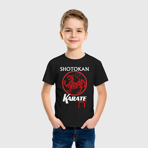 Детская футболка Стиль каратэ - сётокан / Черный – фото 3