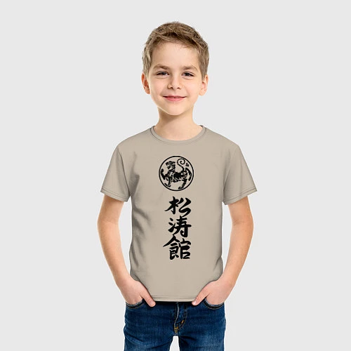 Детская футболка Шотокан карате / Миндальный – фото 3