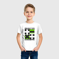 Футболка хлопковая детская Math counts, цвет: белый — фото 2