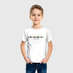 Футболка хлопковая детская Mathematics heart, цвет: белый — фото 2