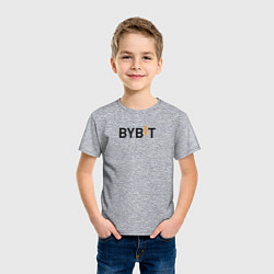Футболка хлопковая детская Bybit, цвет: меланж — фото 2