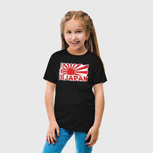 Детская футболка Japan sun / Черный – фото 4