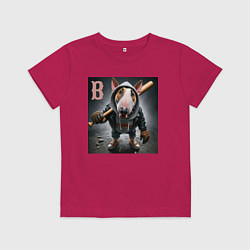 Детская футболка Булли крутой бейсболист - нейросеть