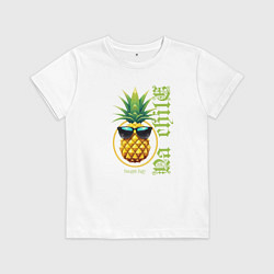 Детская футболка Ананас в очках на чиле