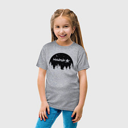 Футболка хлопковая детская Night Santa Claus, цвет: меланж — фото 2