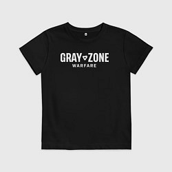 Футболка хлопковая детская Gray zone warfare logo, цвет: черный