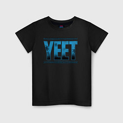 Футболка хлопковая детская Jey Uso yeet wwe, цвет: черный