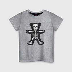Футболка хлопковая детская Skeletor bear, цвет: меланж