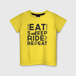 Детская футболка Eat sleep ride repeat