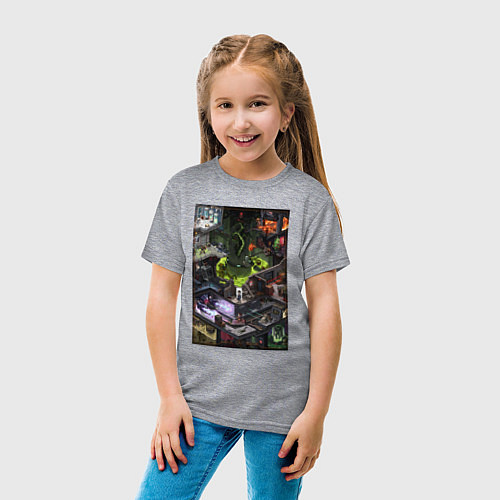 Детская футболка Half life 1 - levels and bosses / Меланж – фото 4