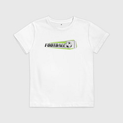Футболка хлопковая детская Football goal, цвет: белый