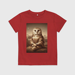 Детская футболка Сова Мона - фантазия от нейросети