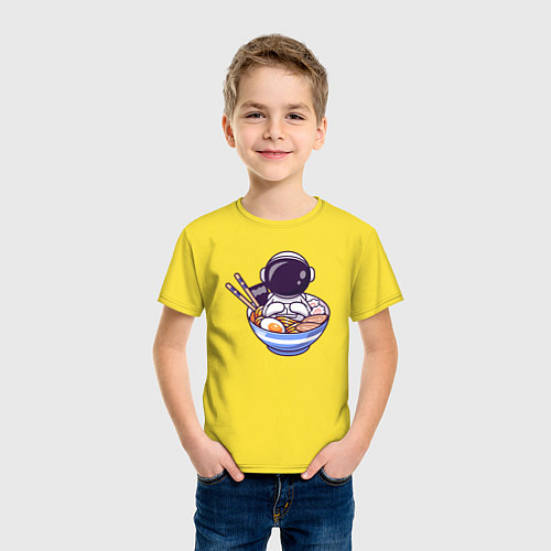 Детская футболка Ramen spaceman / Желтый – фото 3