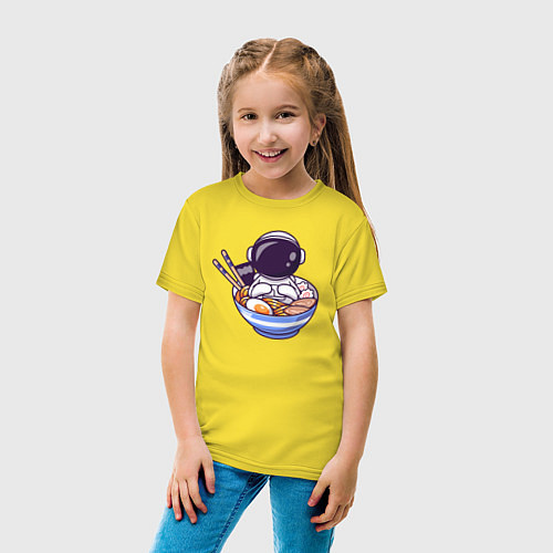 Детская футболка Ramen spaceman / Желтый – фото 4