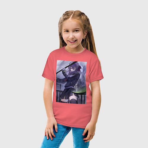 Детская футболка Последний Серафим Шиноа Хираги / Коралловый – фото 4