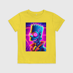 Детская футболка Биоробот Барт - неоновое свечение