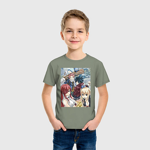 Детская футболка Хвост Феи Эрза Скарлет Грей Фуллбастер / Авокадо – фото 3