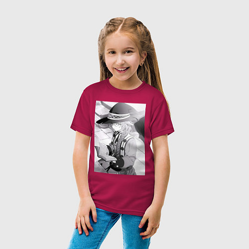 Детская футболка Реинкарнация безработного Рокси Мигурдия учитель м / Маджента – фото 4