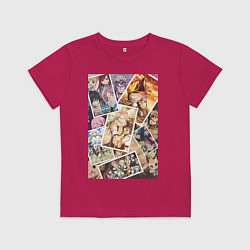 Футболка хлопковая детская Хвост Феи Венди Марвелл, цвет: маджента