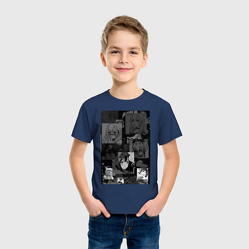 Детская футболка Эта фарфоровая кукла влюбилась / Тёмно-синий – фото 3